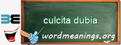 WordMeaning blackboard for culcita dubia